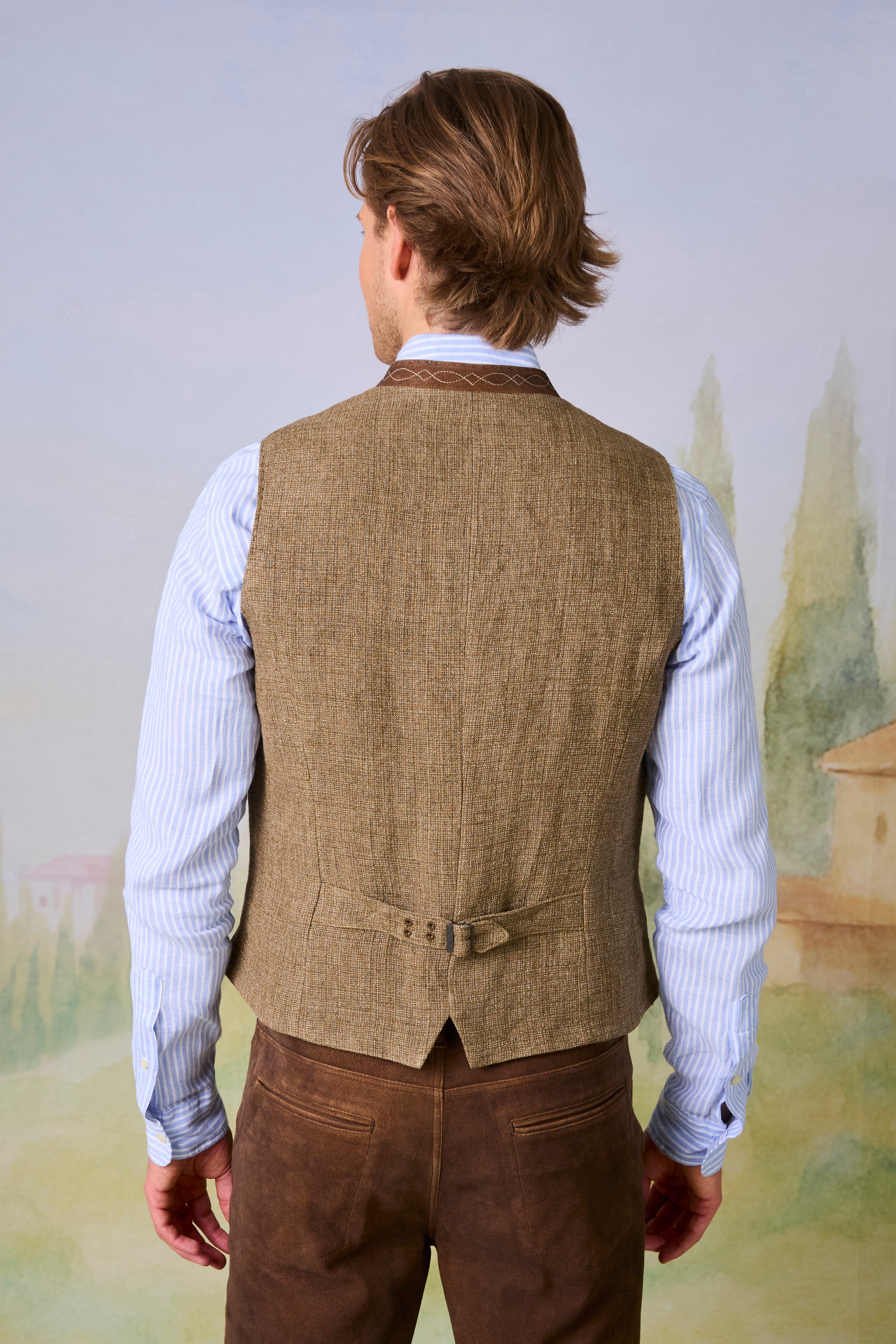 Gilet Friedrich in Lino Delavé