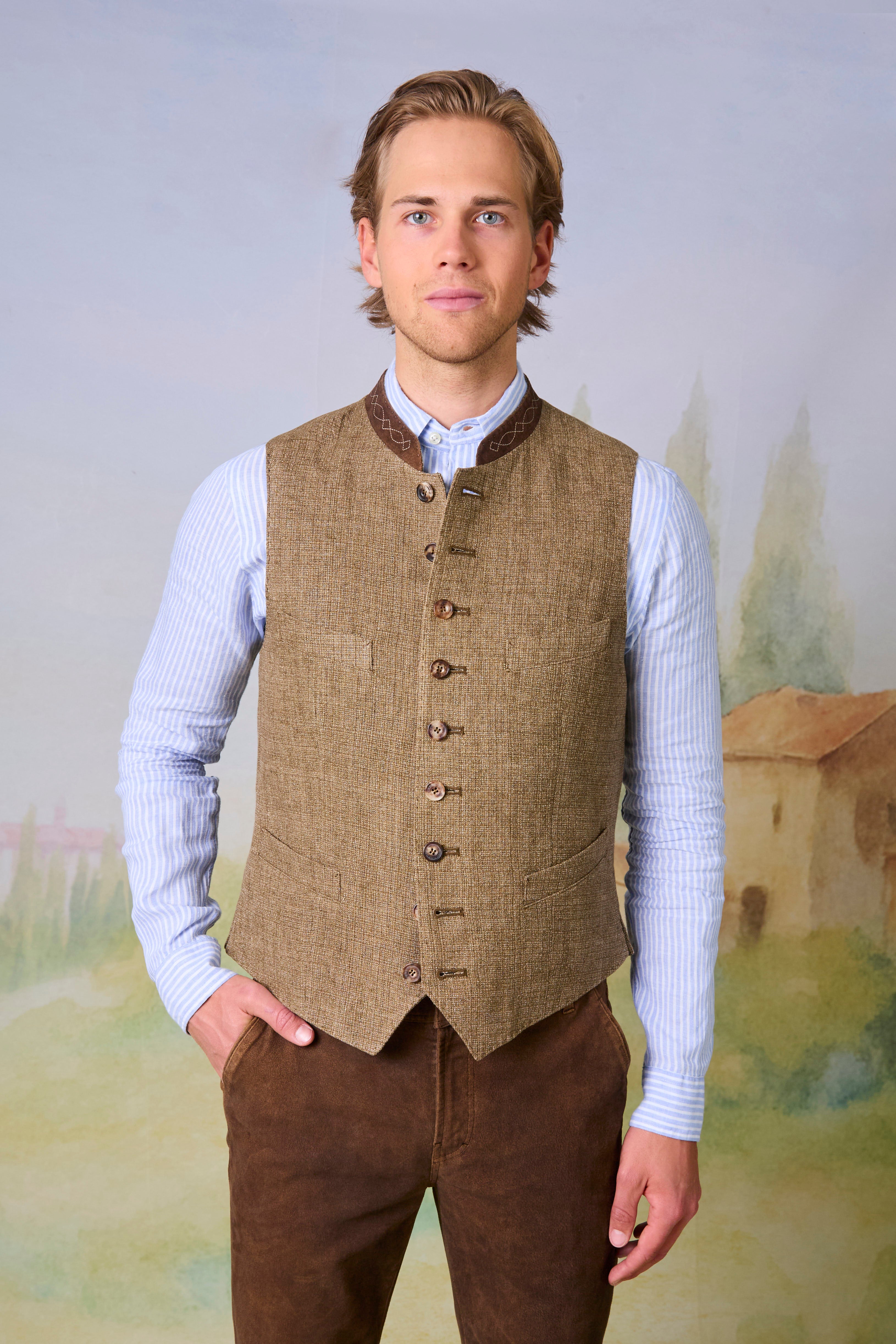 Gilet Friedrich in Lino Delavé