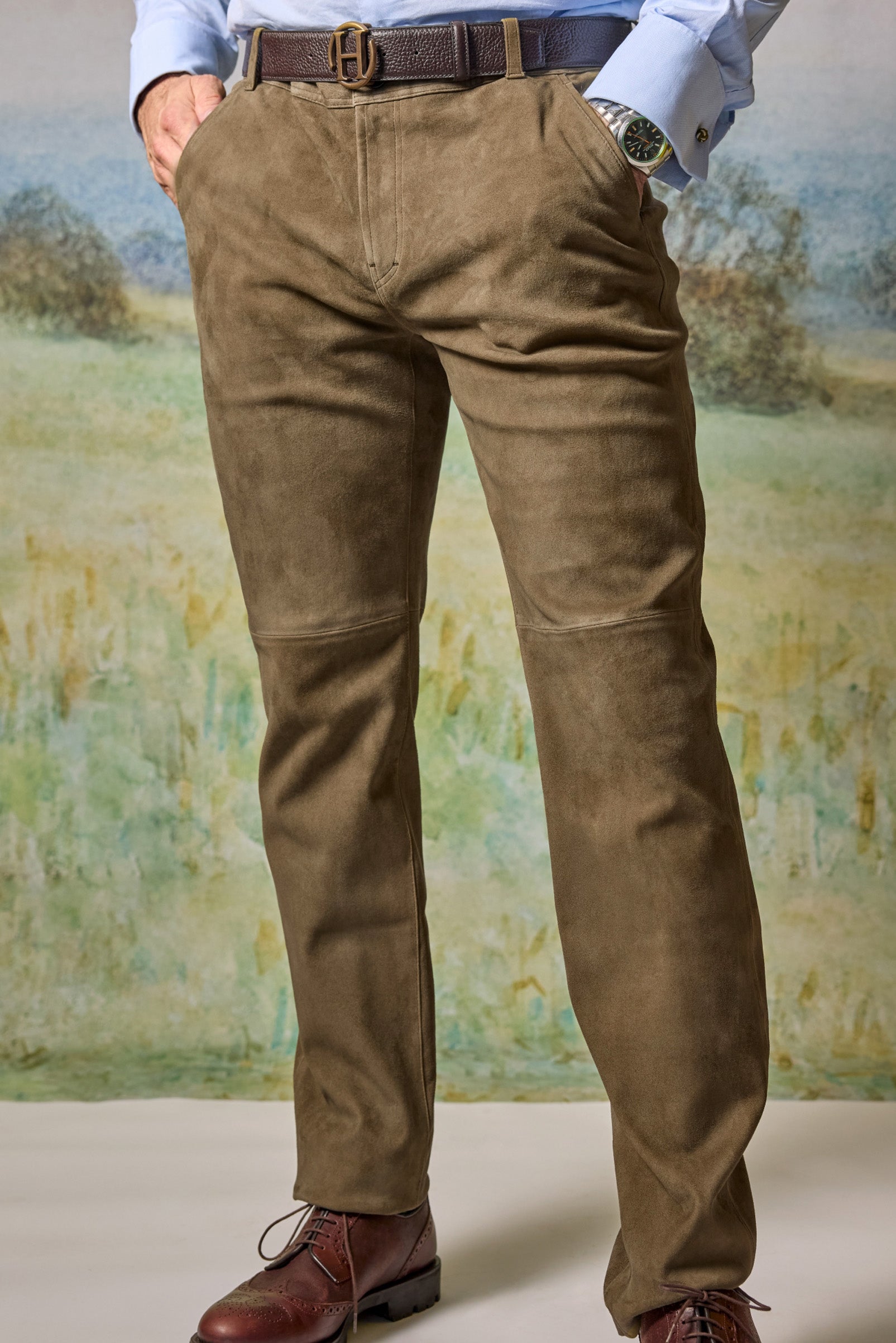 Hose Ludwig in Veloursleder