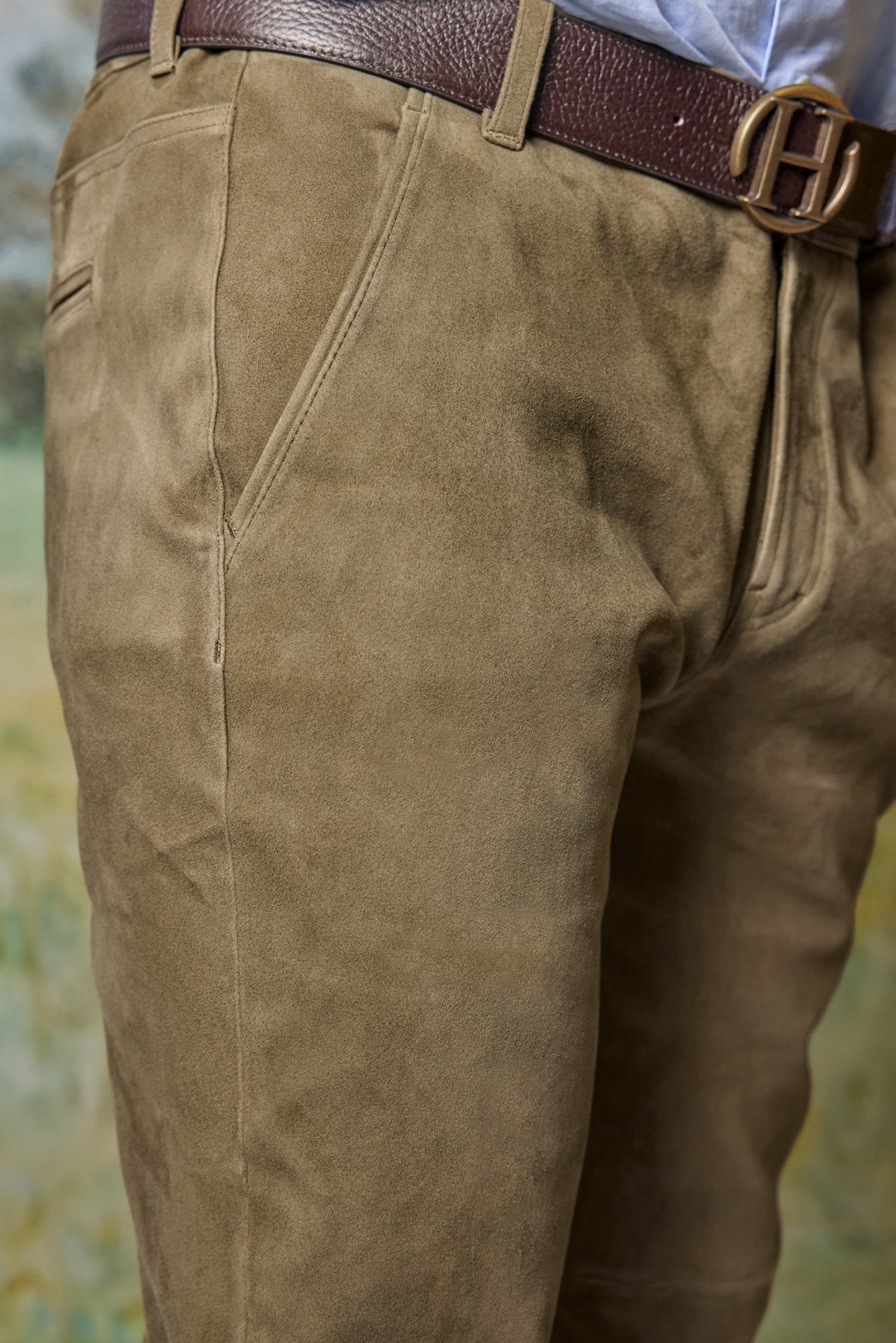 Hose Ludwig in Veloursleder