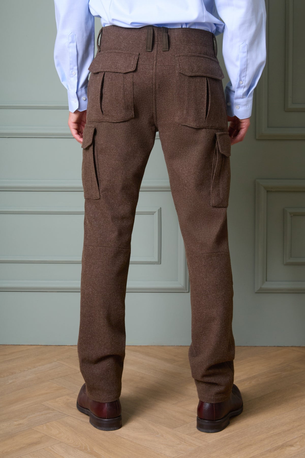 Habsburg Lodenhose Fischau in Braun von hinten