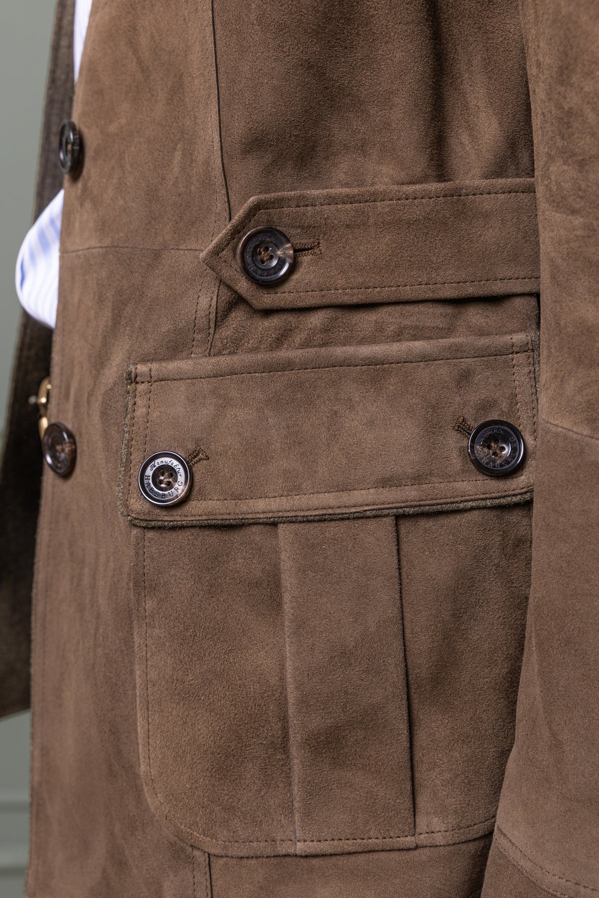 Detailaufnahme Tasche Damenjacke Kohfidisch aus Lammvelours von Habsburg