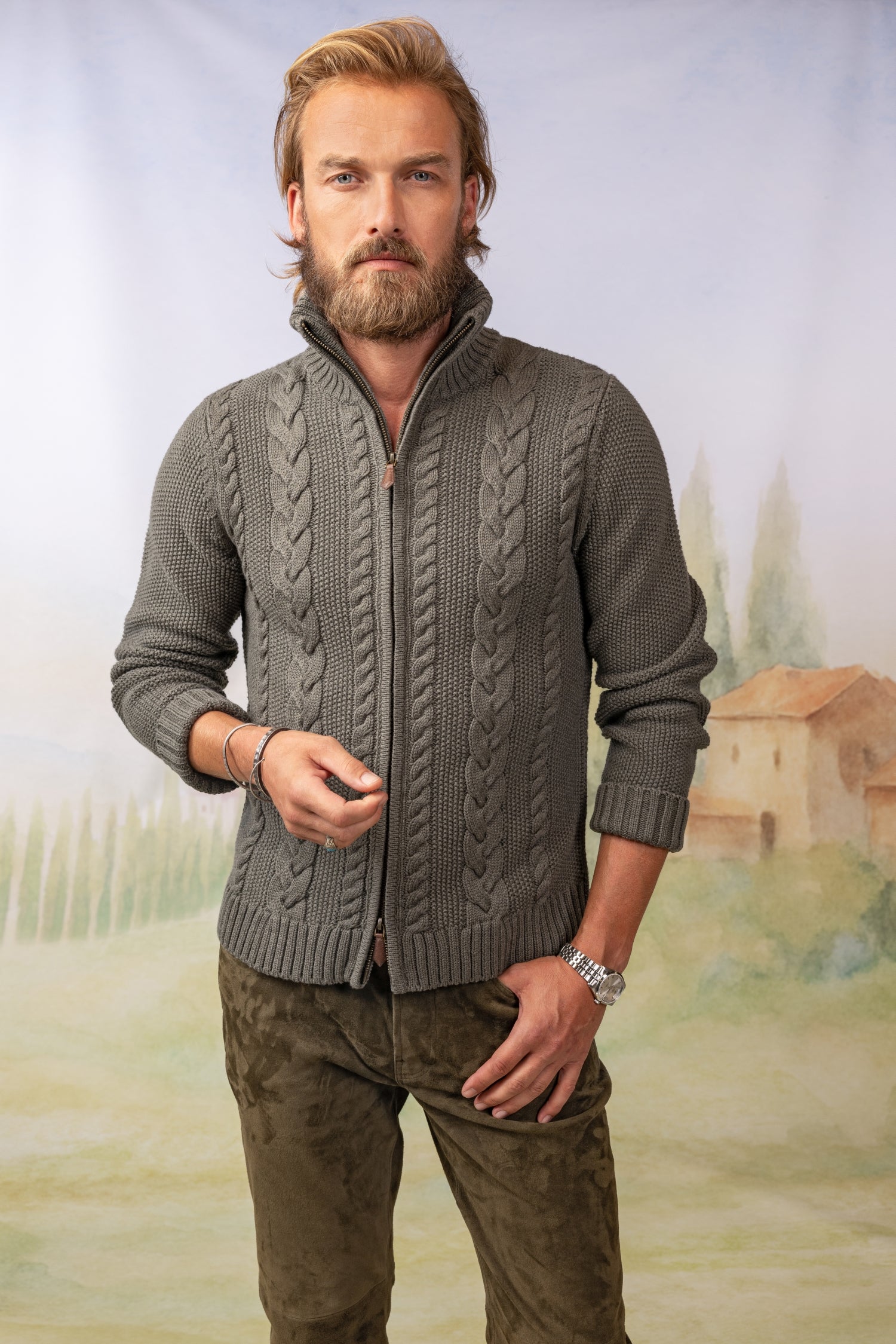 Strickjacke Davide in Baumwoll- Cashmere Mix