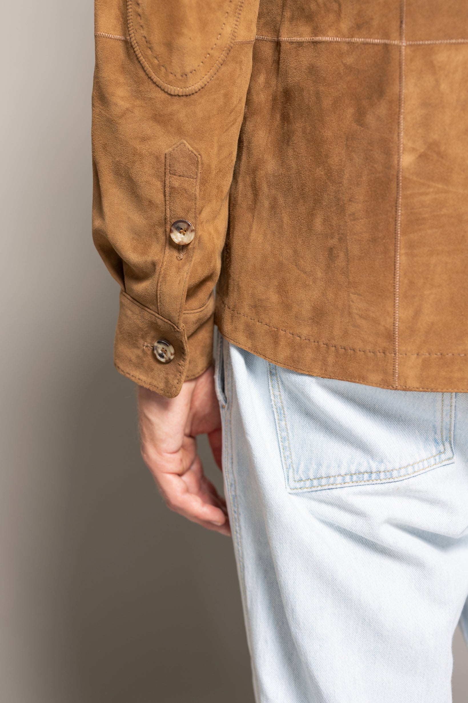Hemdjacke Artstetten in Veloursleder