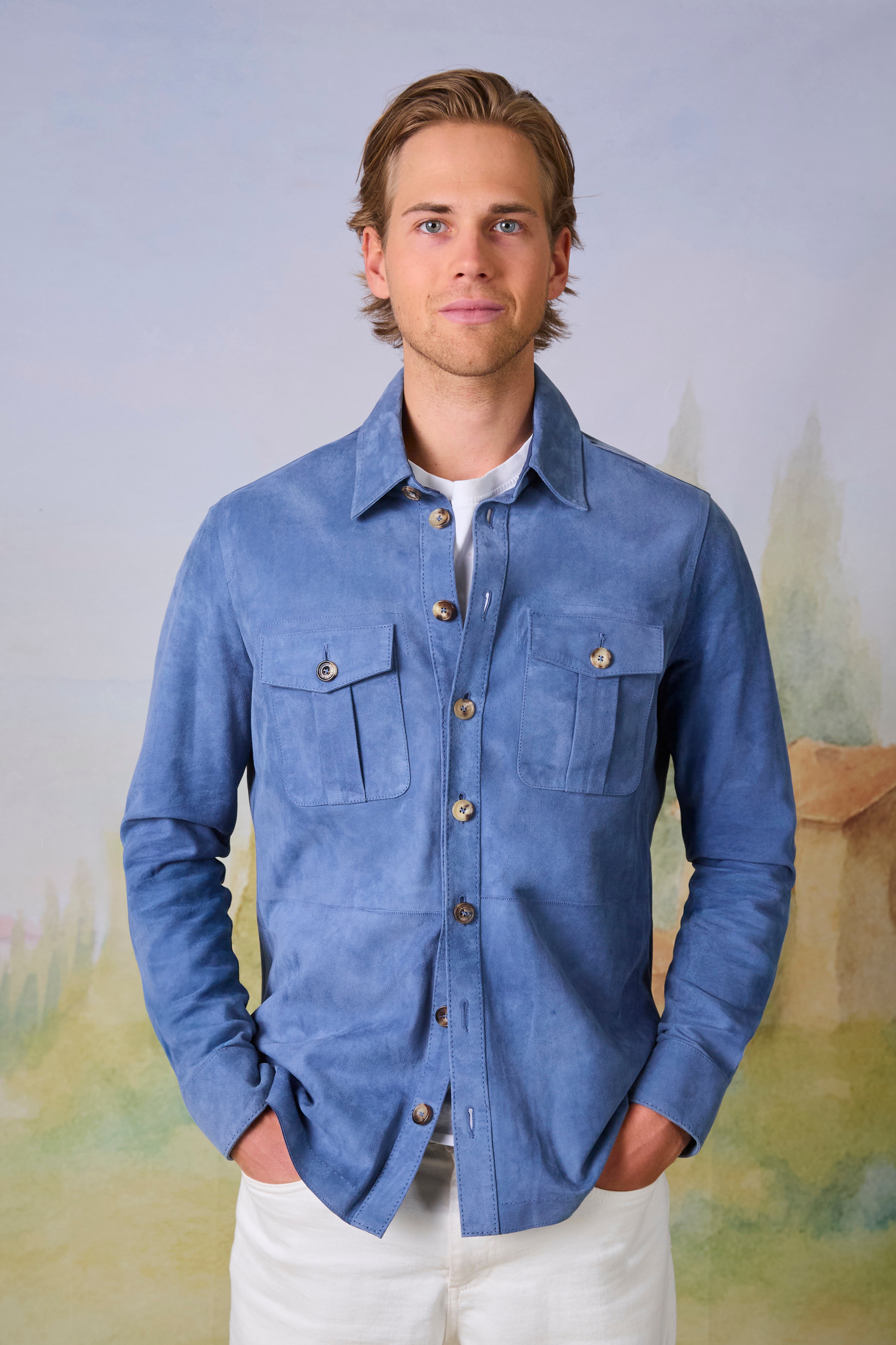 Hemdjacke Artstetten in Veloursleder