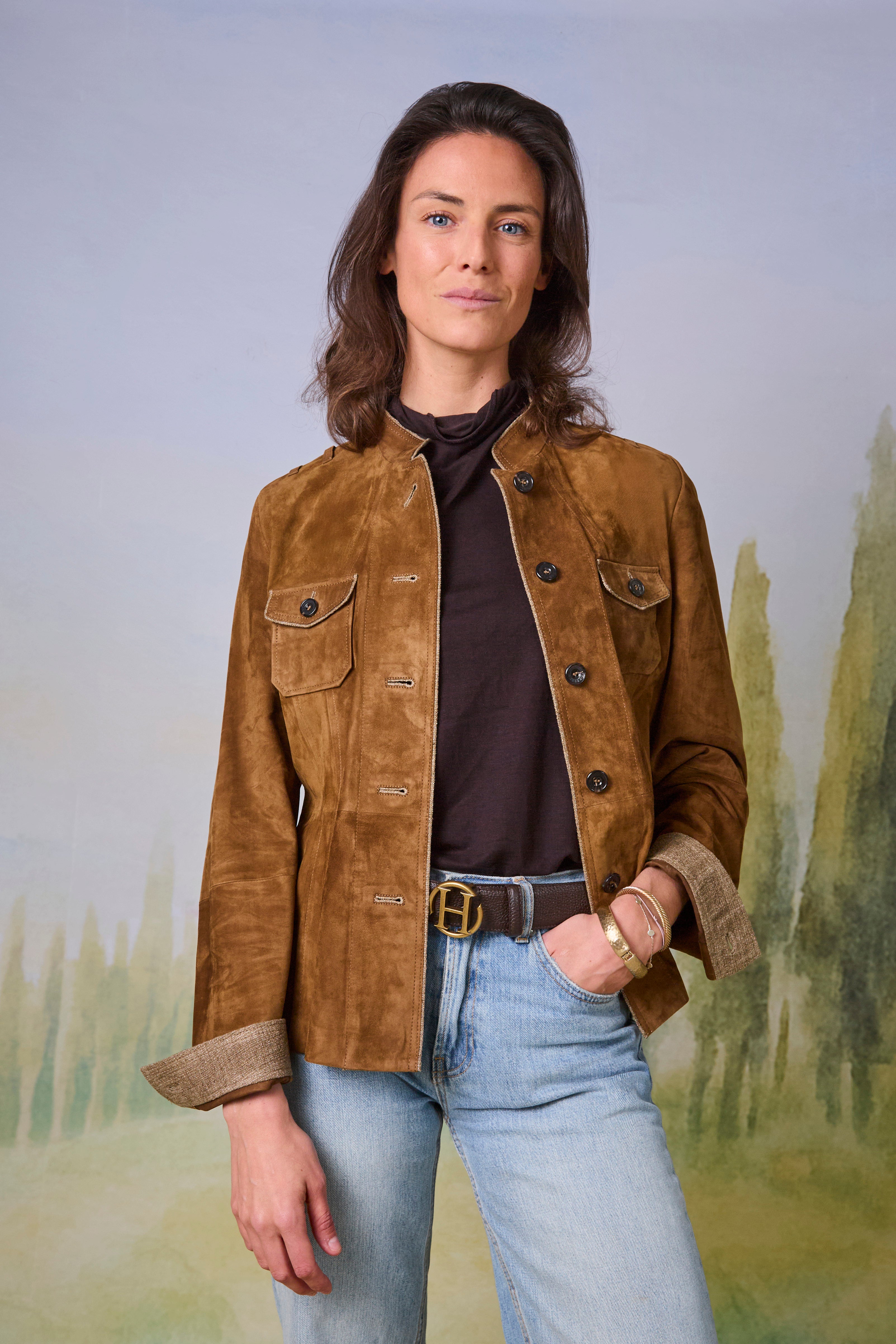 Jacke Arnstein in Veloursleder