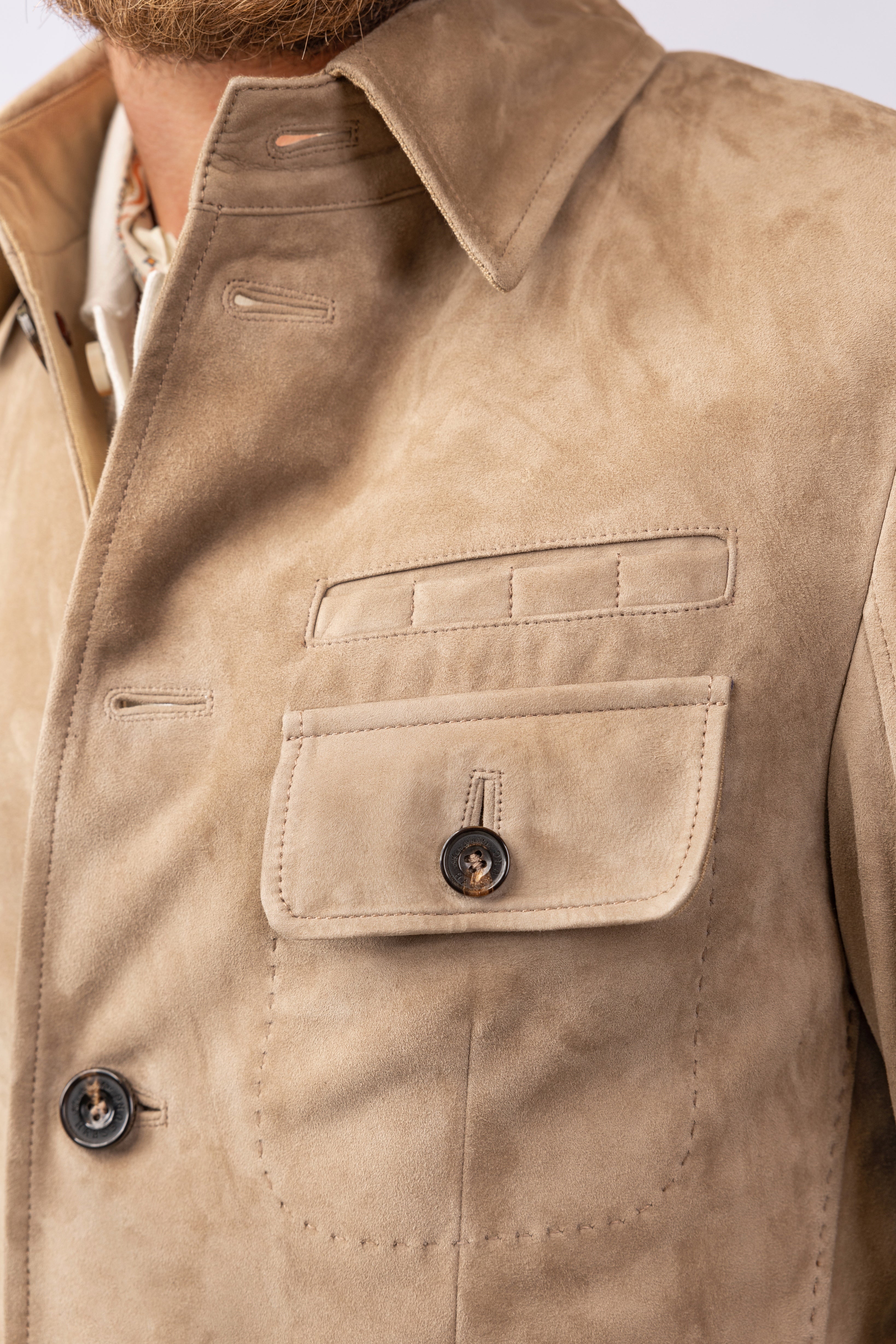 Jacke Silberegg in Veloursleder