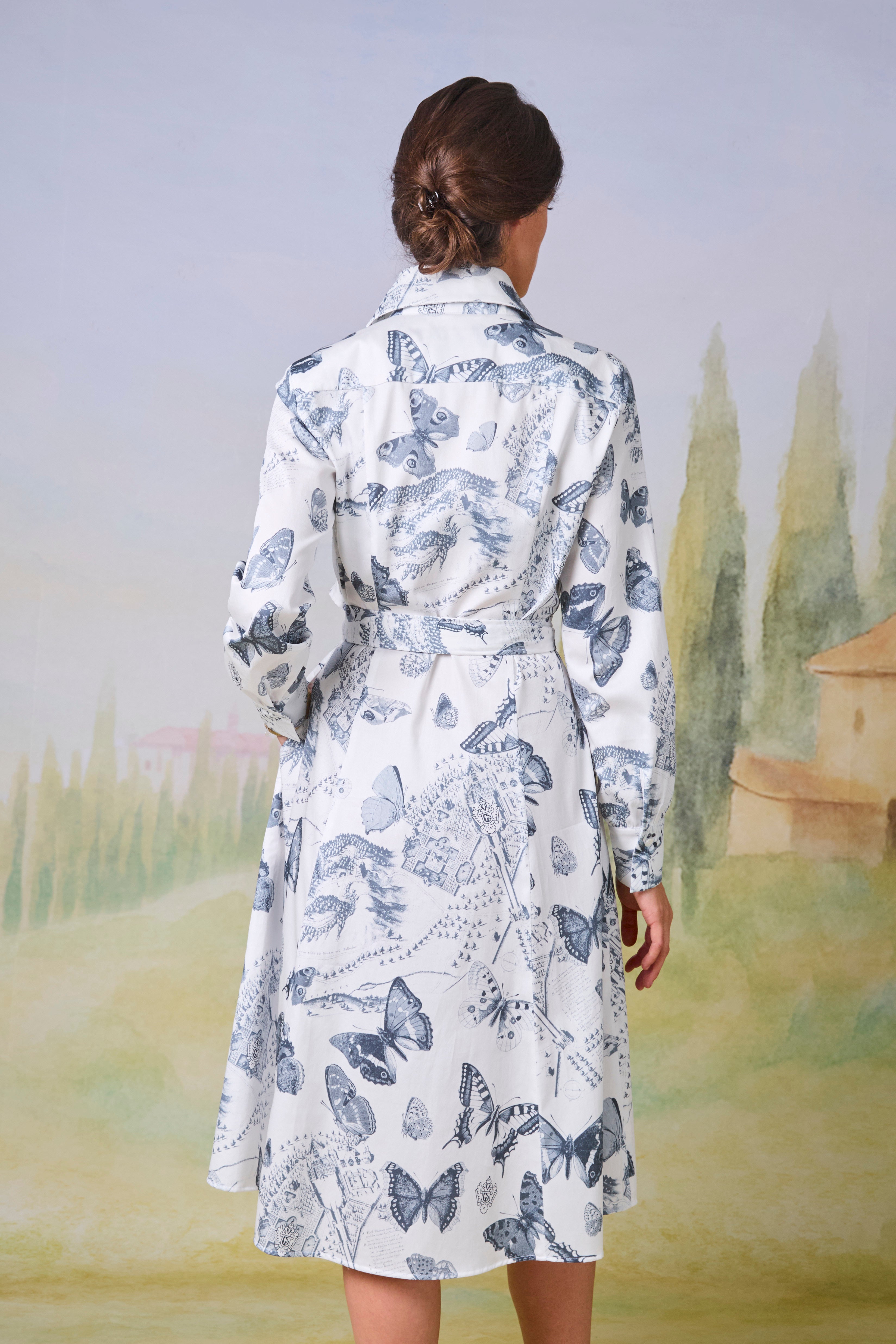 Kleid Trattenegg mit Schmetterlingsdruck