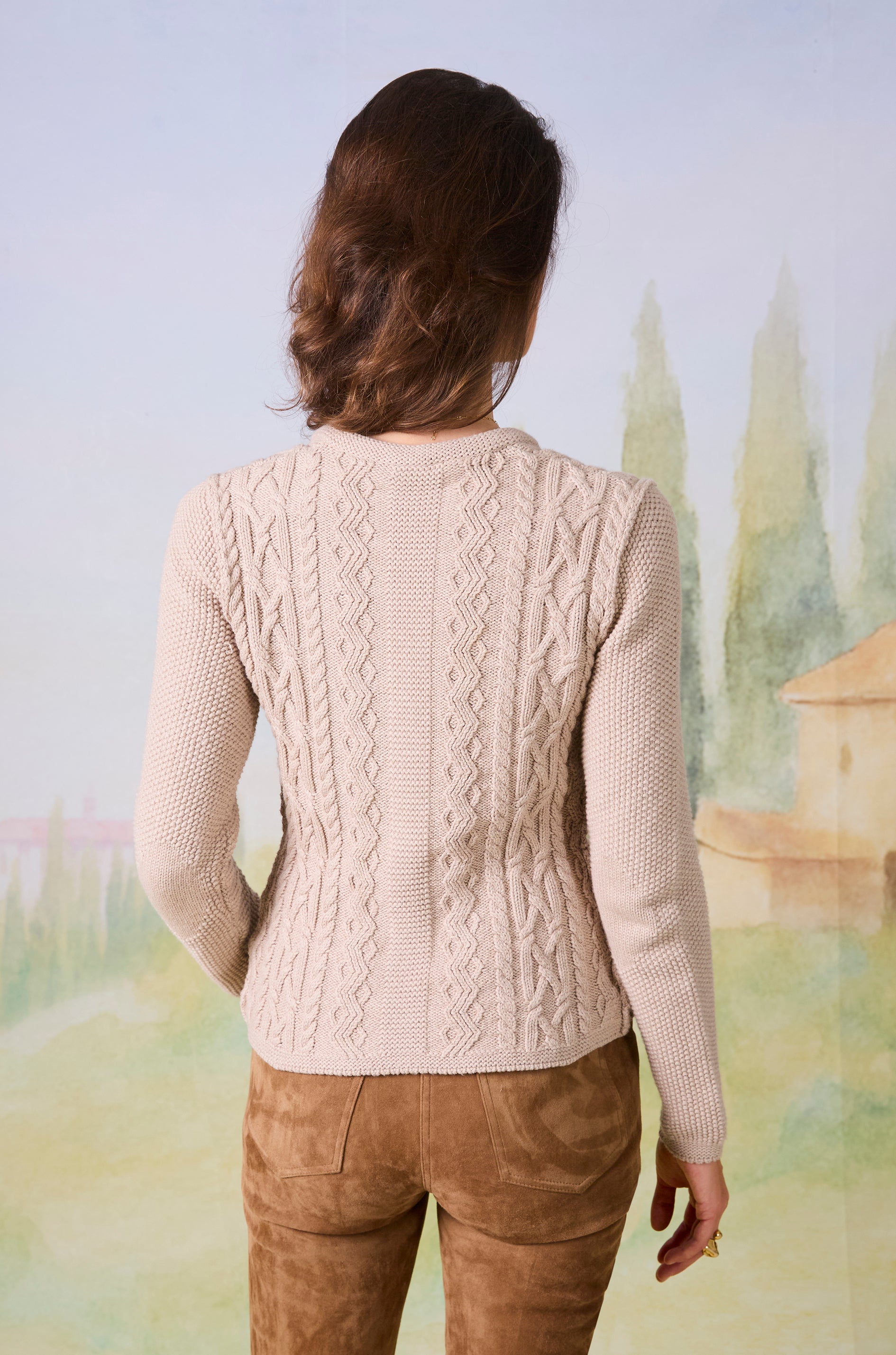 Strickjacke Donna in Baumwoll- Cashmere Mix