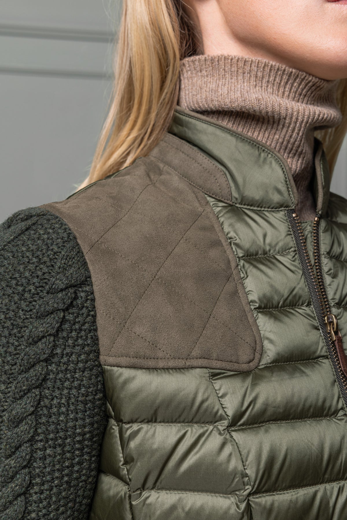 Down Jacket Wartenburg with Knit Sleeves