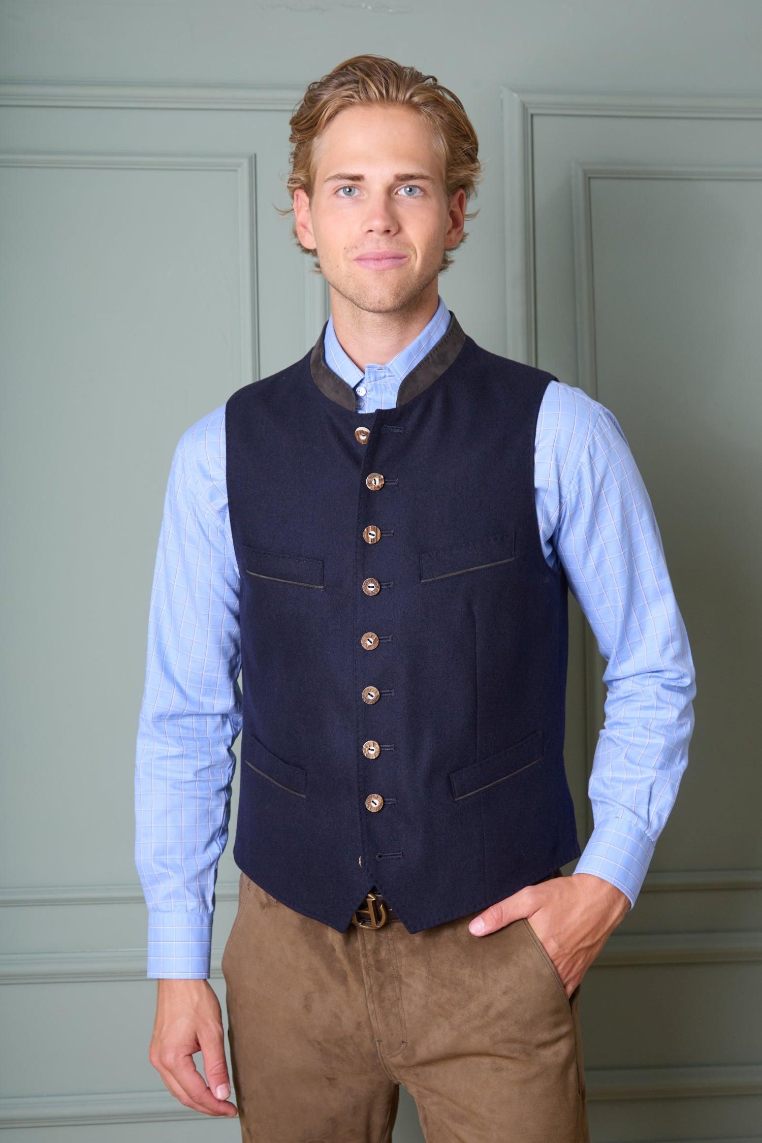 Gilet Friedrich in Woll-Flanell
