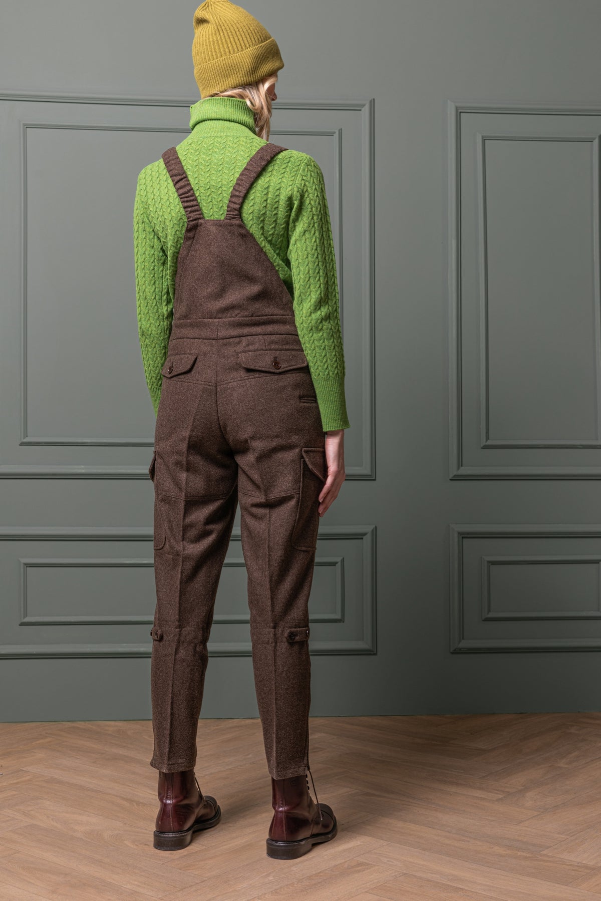Jagdhose Prebersee aus Loden mit Samtkanin