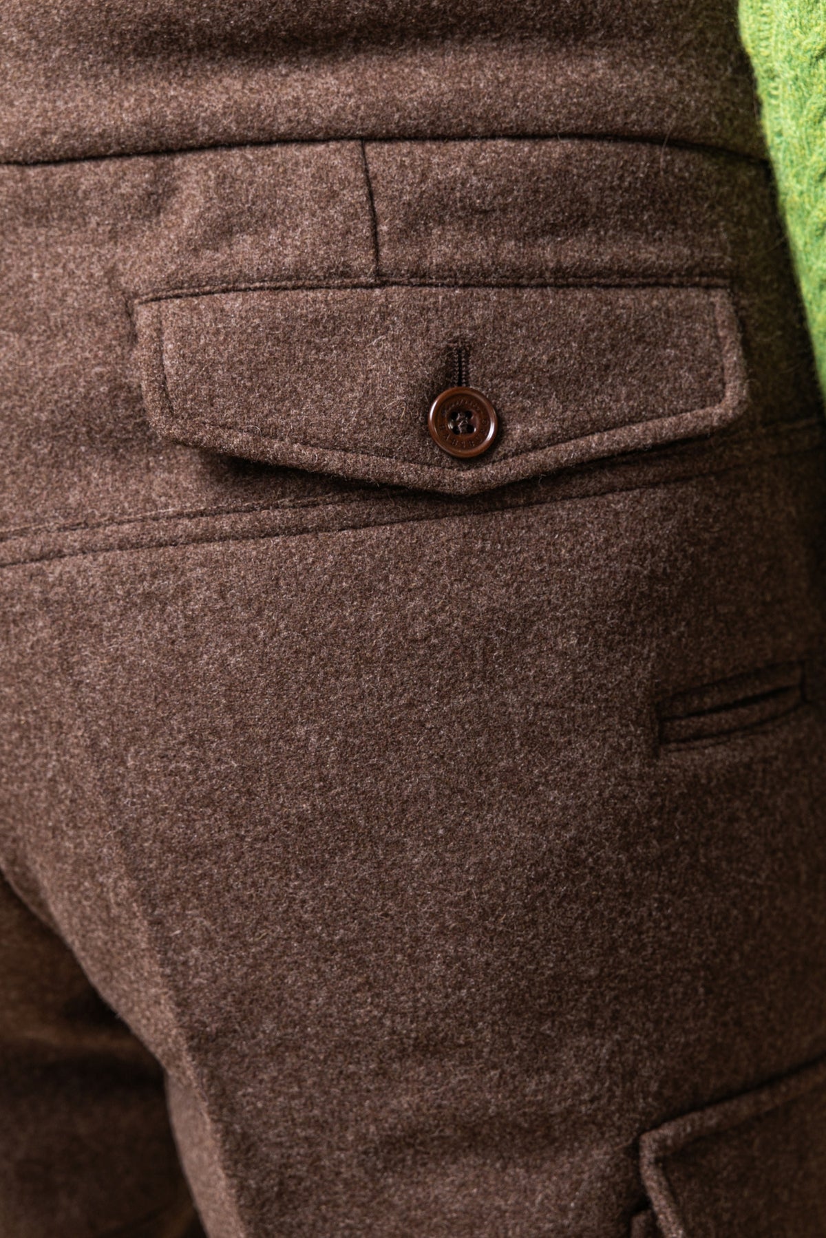 Jagdhose Prebersee aus Loden mit Samtkanin