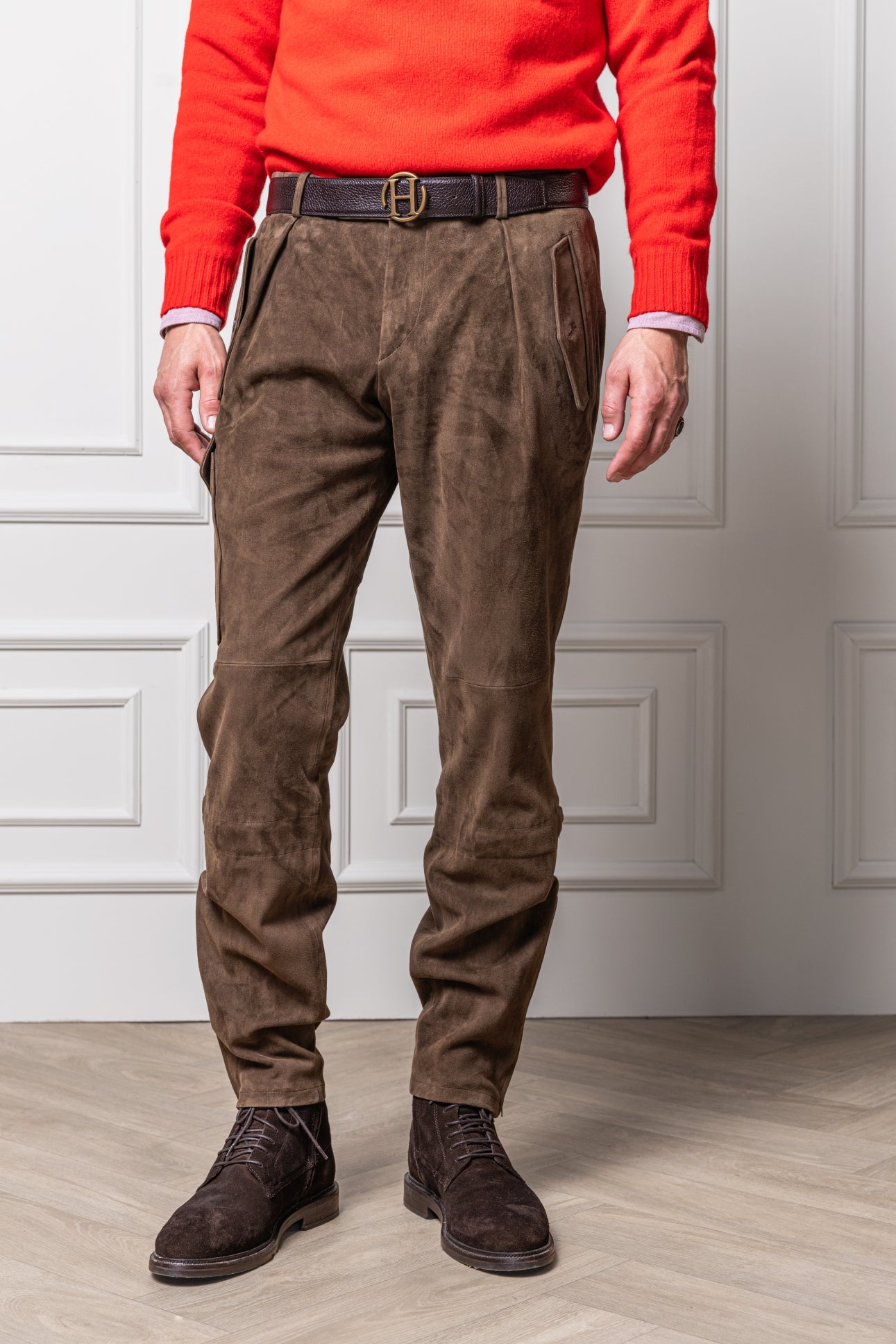 Hunting Pants Wagrain in Lamb Suede