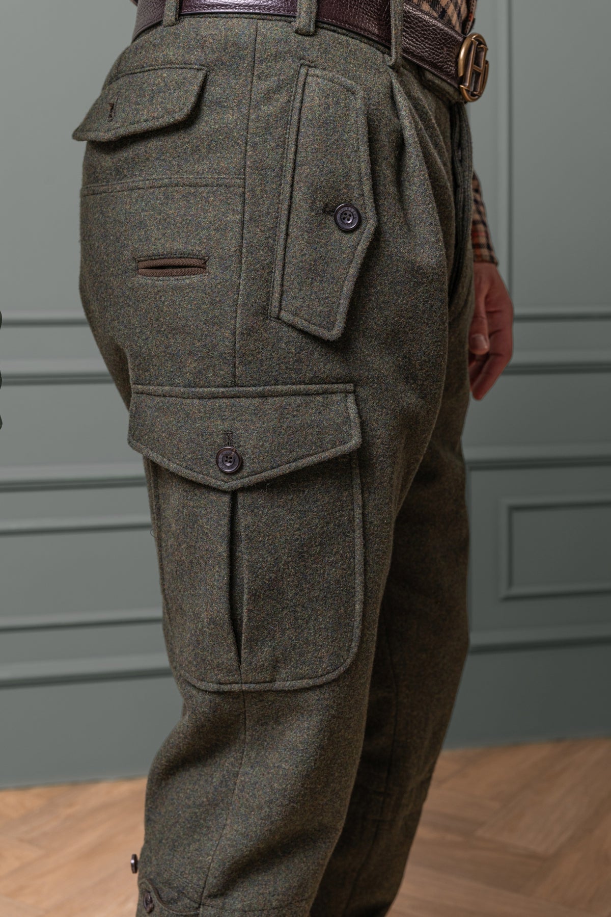 Habsburg Lodenhose Walter in Grün von der Seite
