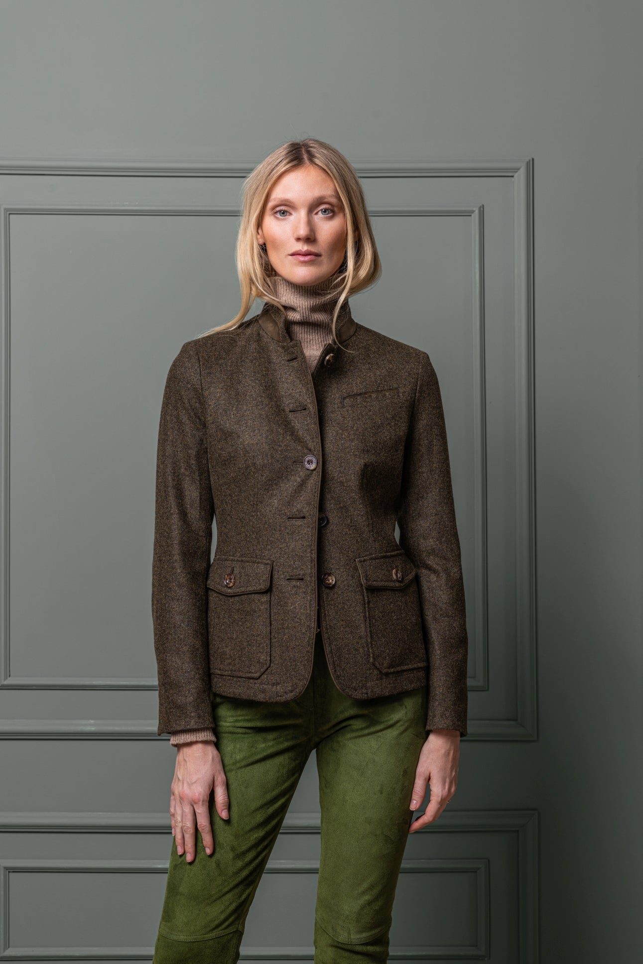 Wolljacke Aschach in Stretchtuch