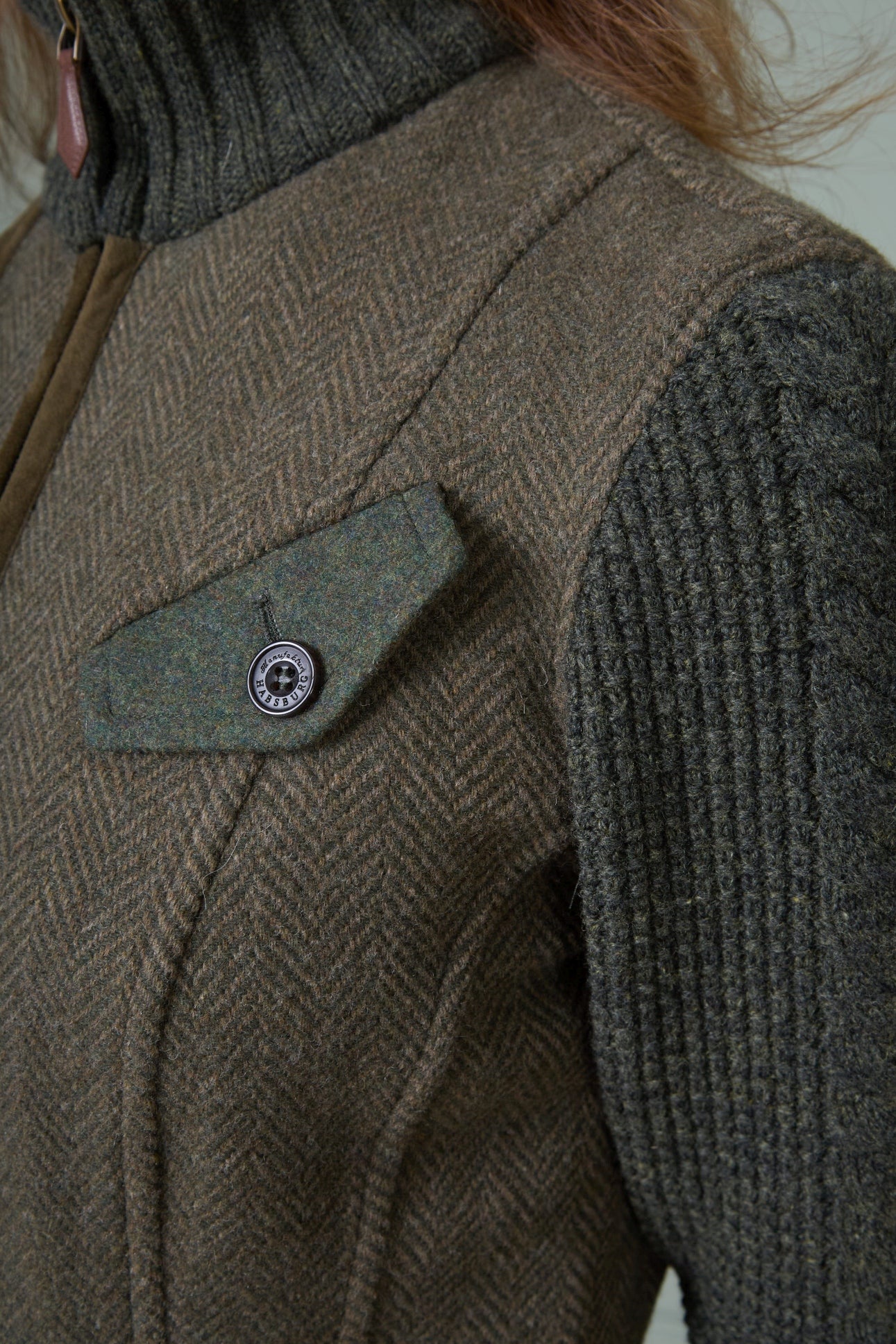 Wolljacke Cleo mit Strickärmeln