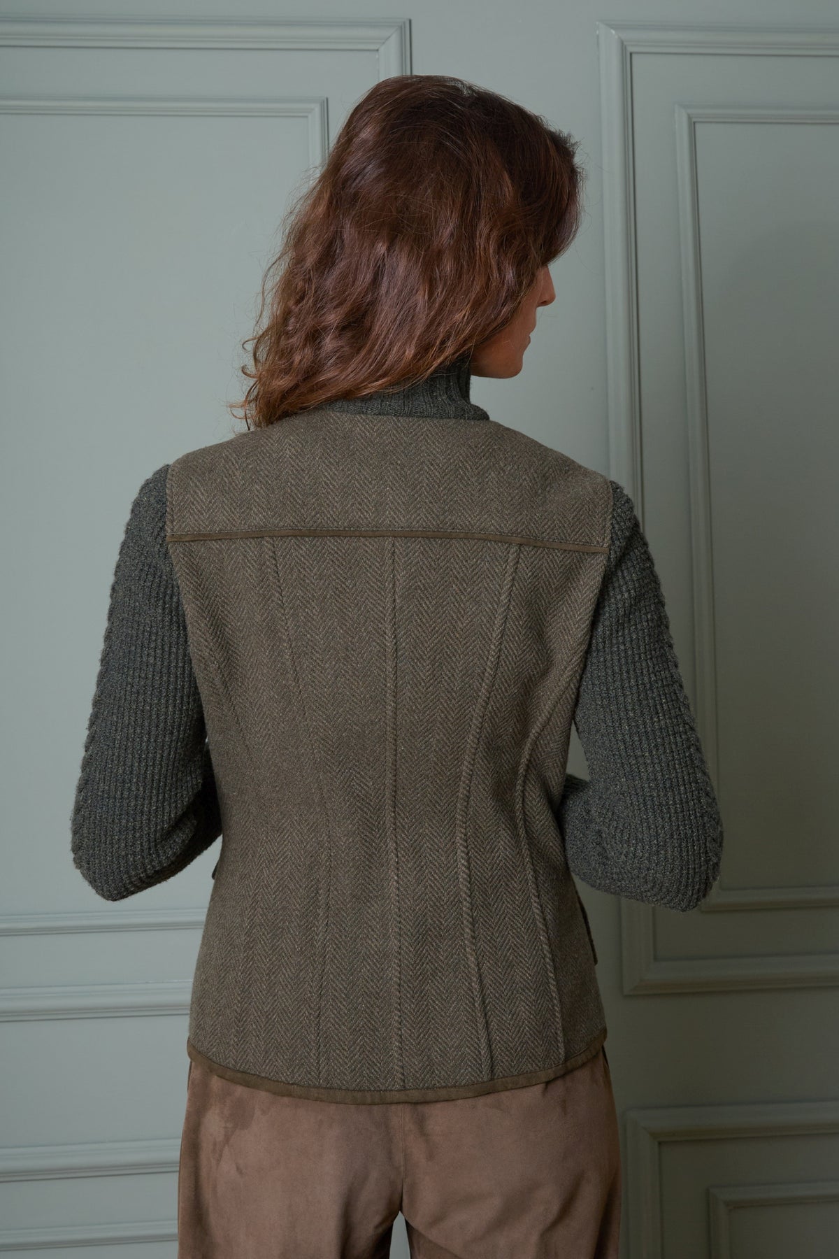 Wolljacke Cleo mit Strickärmeln