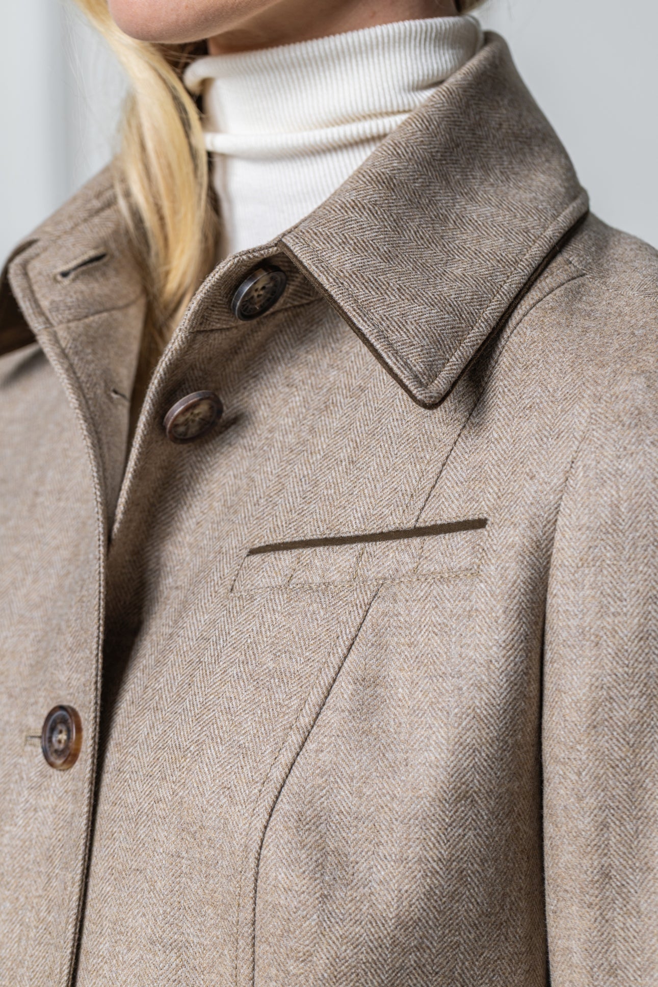 Wool Jacket Kohfidisch in Herringbone