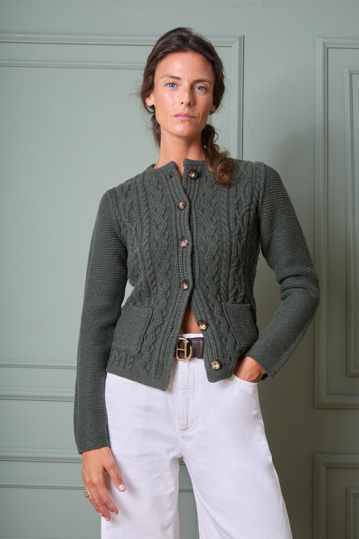 Strickjacke Donna aus Merinowolle