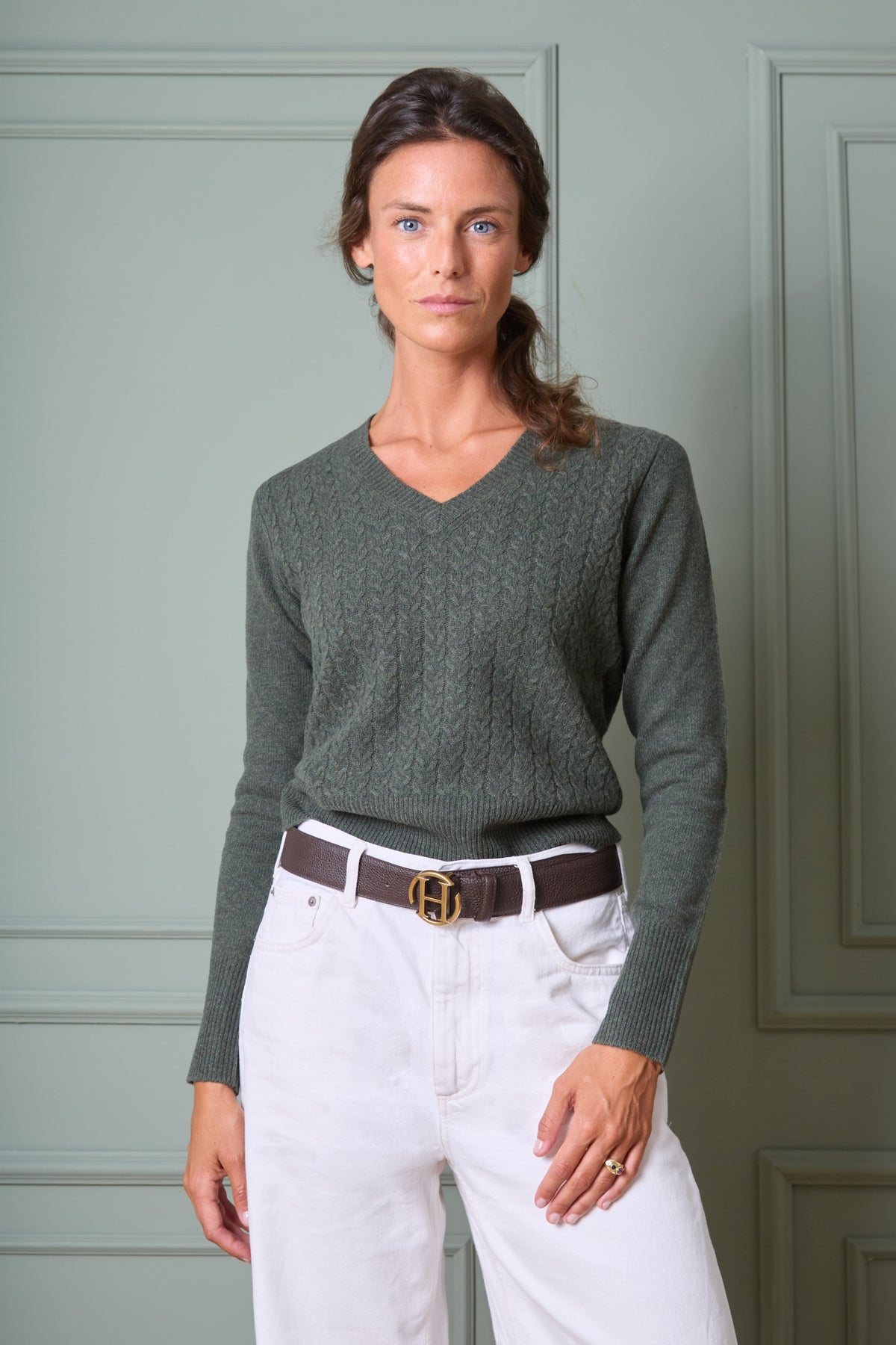  Merino wool knit sweater Rosina