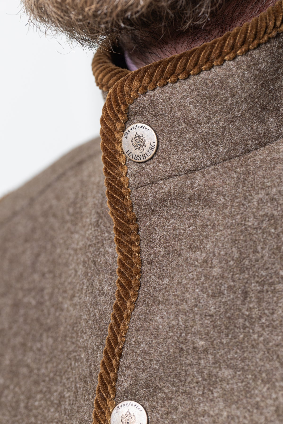 Loden Vest Hector with Fur Lining