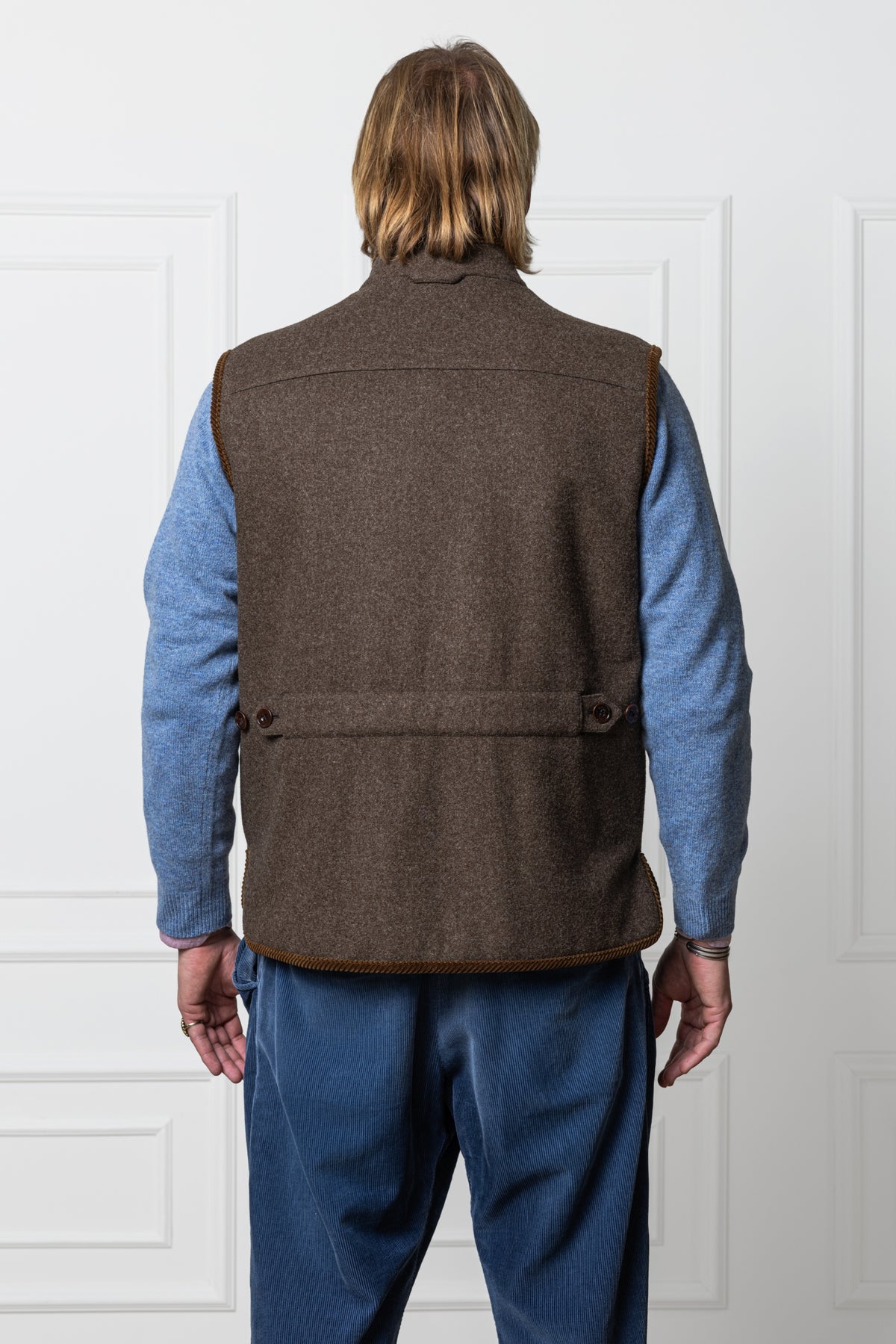 Loden Vest Hector with Fur Lining